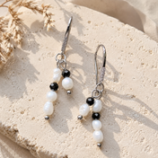 Perlenohrringe mit Onyx – Handgefertigter Edelsteinschmuck | BE-Youniq