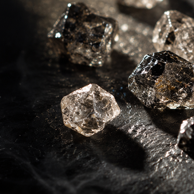 Handgefertigte Rohdiamanten Schmuck mit Edelsteine