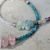 Rosenquarz Armband Damen – Sea Breeze Manifest mit Apatit | BE-Youniq