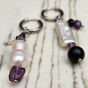 Sea Wishper Kyoto | Asymmetry - Onyx, Süßwasserperlen & Amethyst