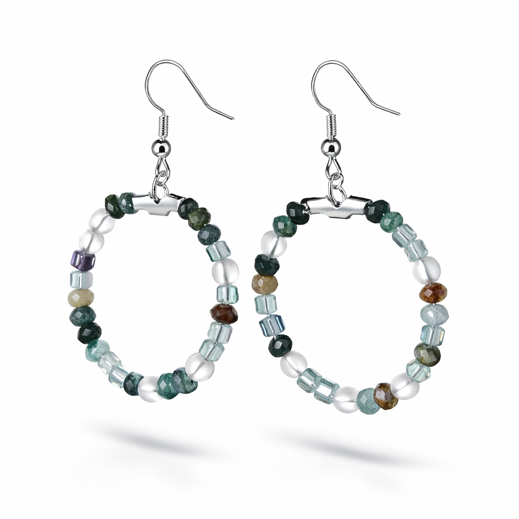 Terralume Edelstein-Ohrringe von BE-Youniq – für Erdung und innere Klarheit