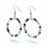 Edelstein Ohrringe - Terralume - Alashan Achat, Fluorit & Bergkristall