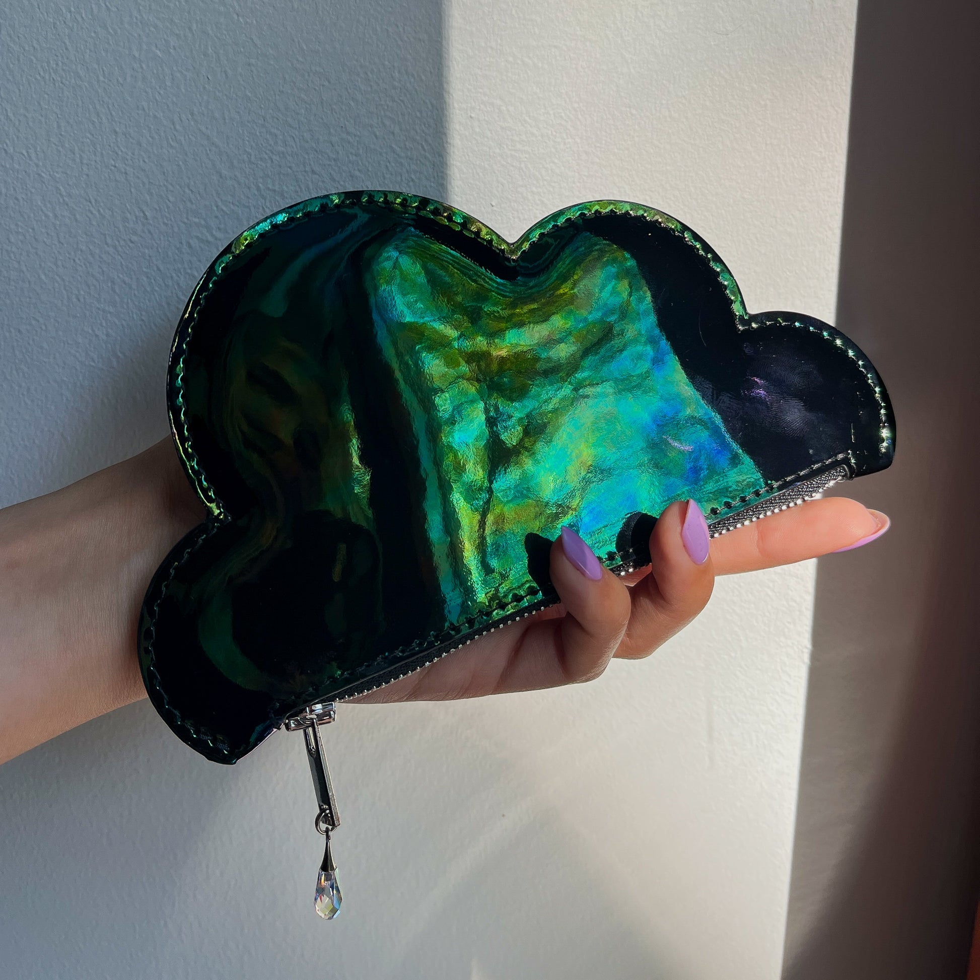 Leather Cloud Purse - Iridescent