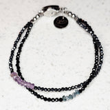 Raw Diamond Indigo Muse – Blaue Rohdiamanten, Spinell, Hämatit & Amethyst