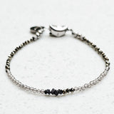 Raw Diamond Smoky Ice – Rohdiamanten, Rauchquarz & Pyrit