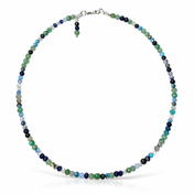 Edelstein Choker - Ocean Sky Wishper - Lapislazuli, Aquamarin & Aventurin