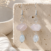 Aquamarin Ohrringe mit Fluorit – Pearl Sage Aqua handgefertigt | BE-Youniq