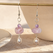 Pearl Sage Bloom - Kunzite, Ametista e Perle d'Acqua Dolce
