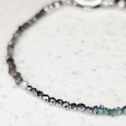 Raw Diamond Blue Shadow – Blaue Rohdiamanten, Labradorit & Hämatit