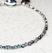 Raw Diamond Blue Shadow – Blaue Rohdiamanten, Labradorit & Hämatit