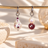 Sea Whisper Berry | Asymmetry - Pyrop-Granat, Rhodolith, rosa Saphir & Süßwasserperlen