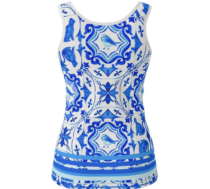 Jersey Tank Top in der Farbe blau, Tank Top